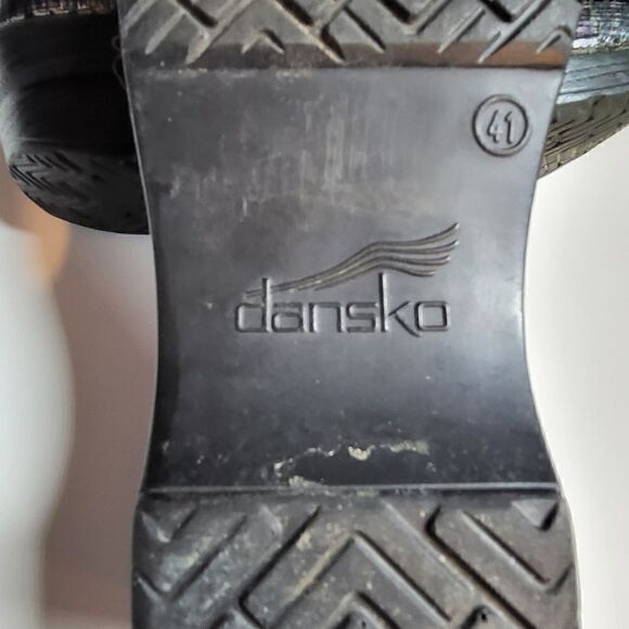 Dansko Women's Black Multi Colored Clogs - Picture 3 of 7